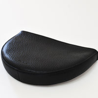 Half Moon Crossbody, Black Luxe Pebble