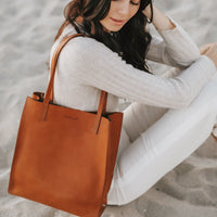 Simple Mag Tote, Camel
