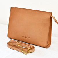 Combo Clutch Crossbody, Natural - "Mel"