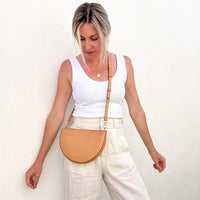 Half Moon Crossbody, Natural