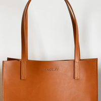 Simple Mag Tote Smooth, Bourbon