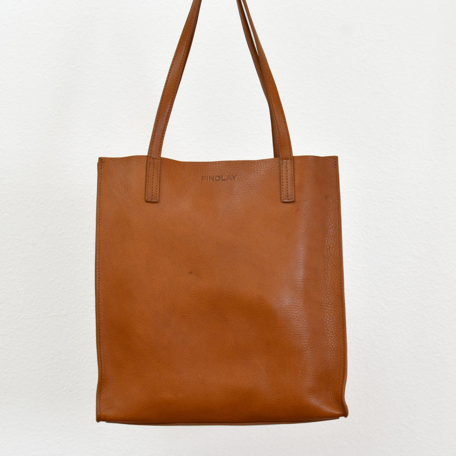 Simple Mag Tote, Camel - "Mavery"