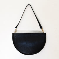 Mini Shoulder Strap, Black Lux Pebble