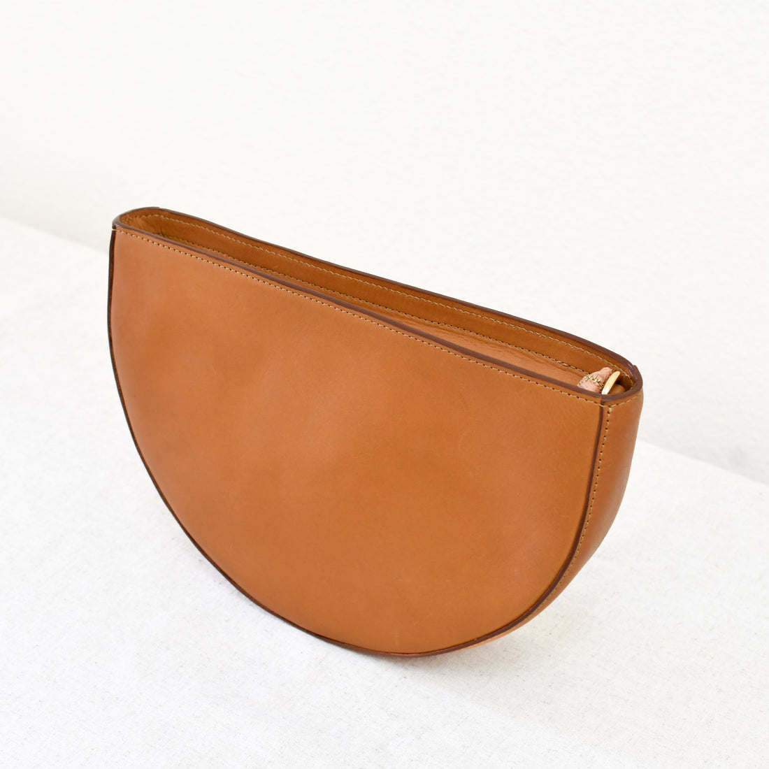 Half Moon Crossbody, Natural - "Cora"