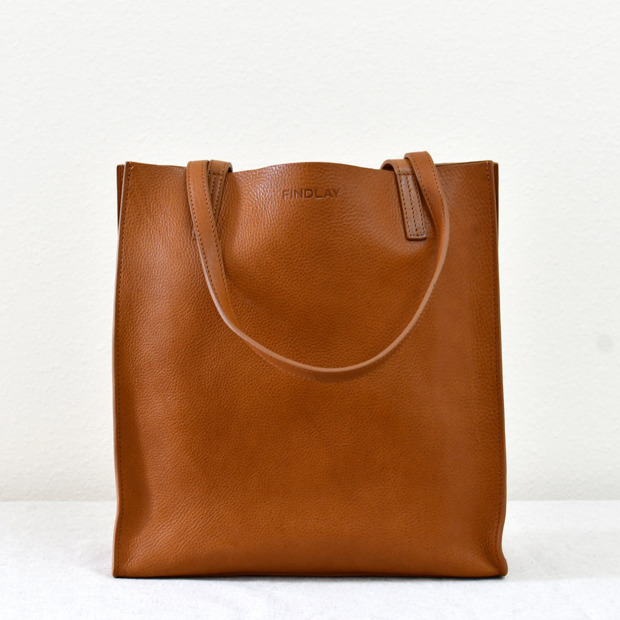 Simple Mag Tote, Camel - "Mavery"