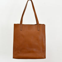 Simple Mag Tote, Camel - "Mavery"