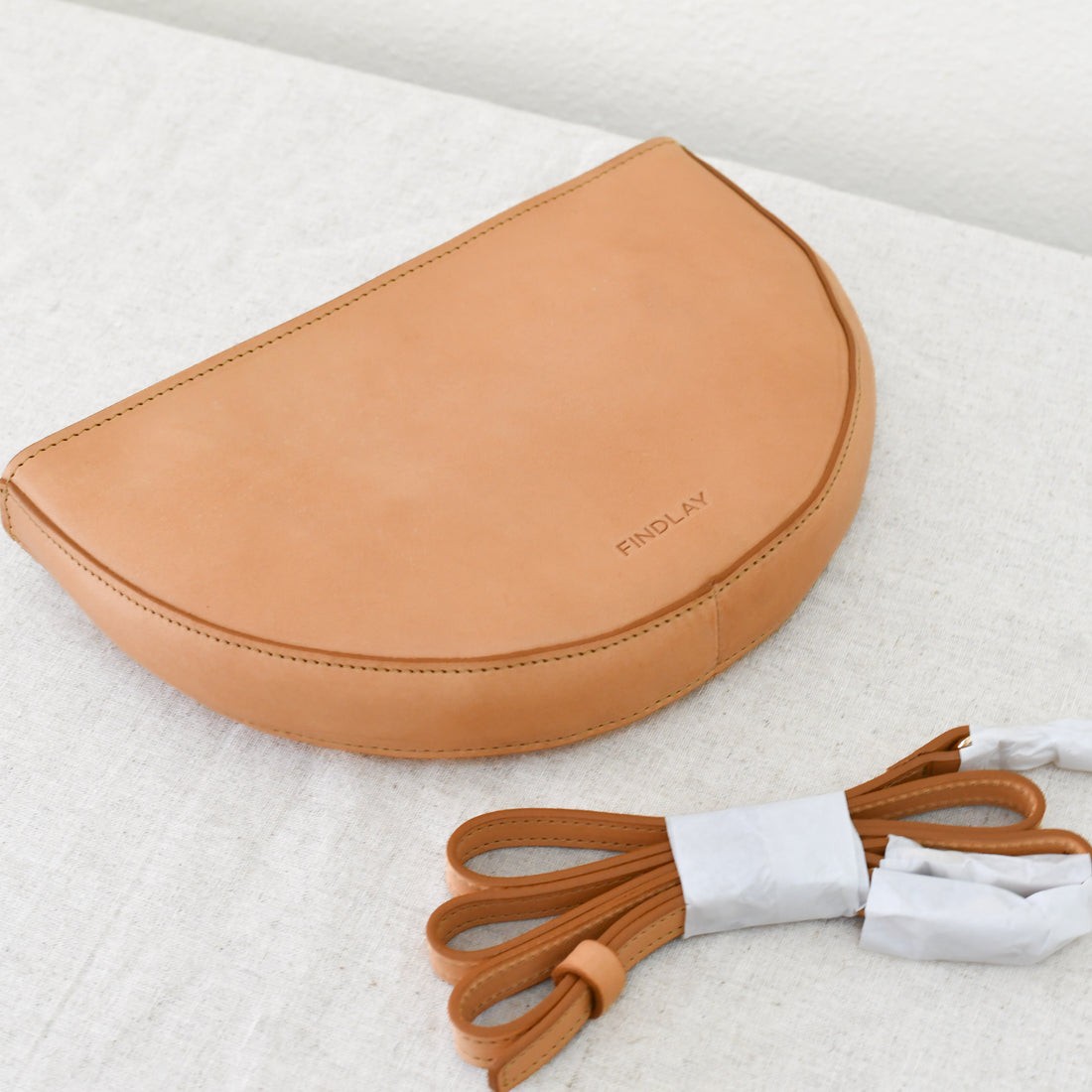 Half Moon Crossbody, Natural - Sylvie