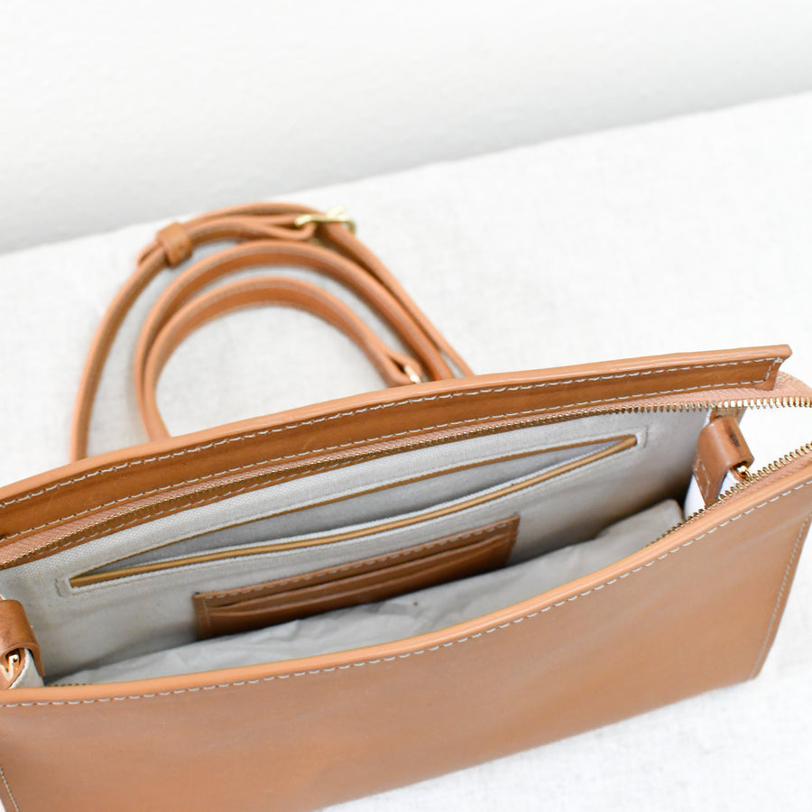 Combo Clutch Crossbody, Natural - "Farrah"