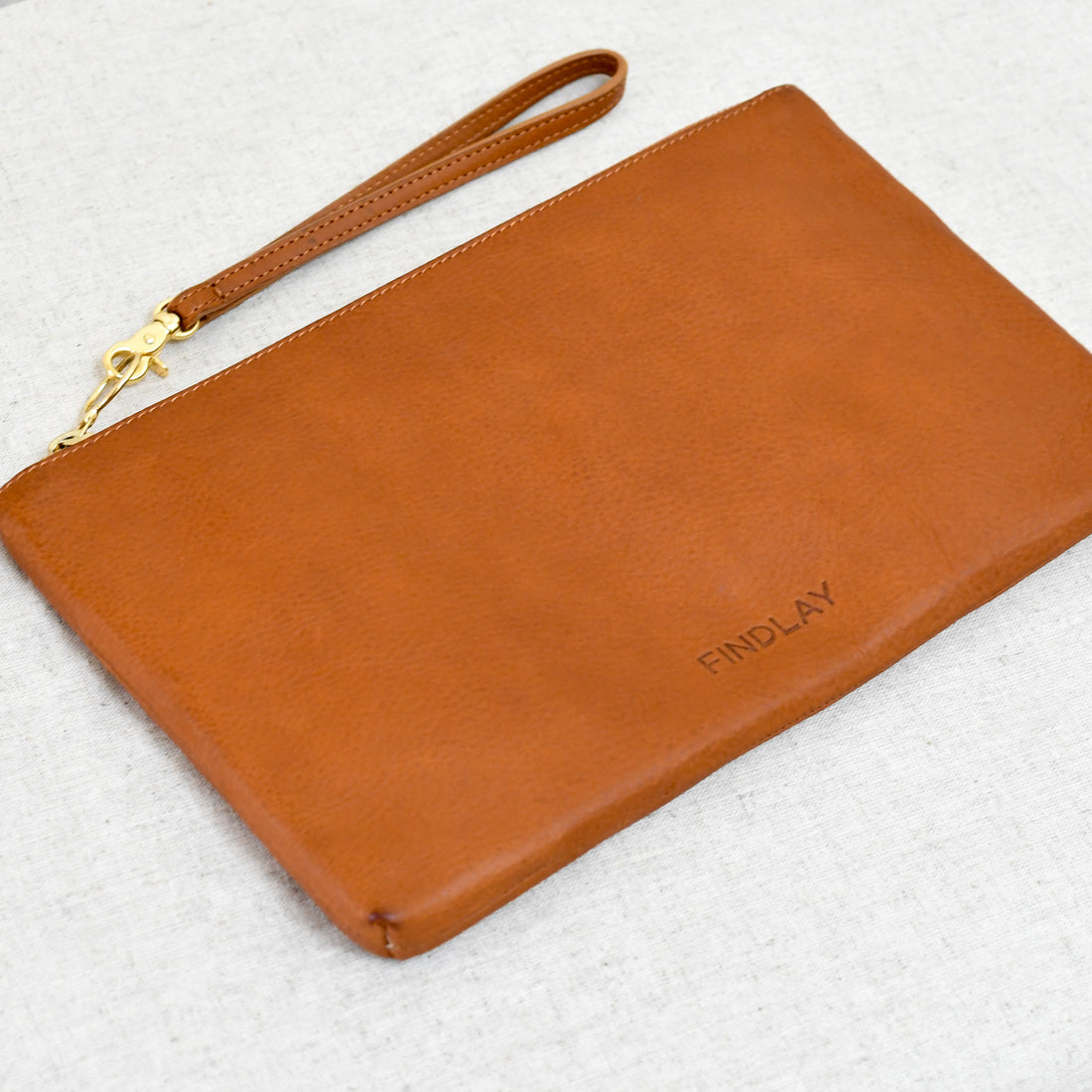 Perfect Zip Pouch, Camel - Lee