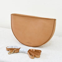 Half Moon Crossbody, Natural - "Mila"