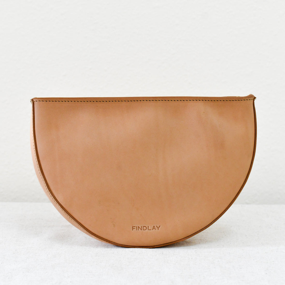 Half Moon Crossbody, Natural -"Devin"