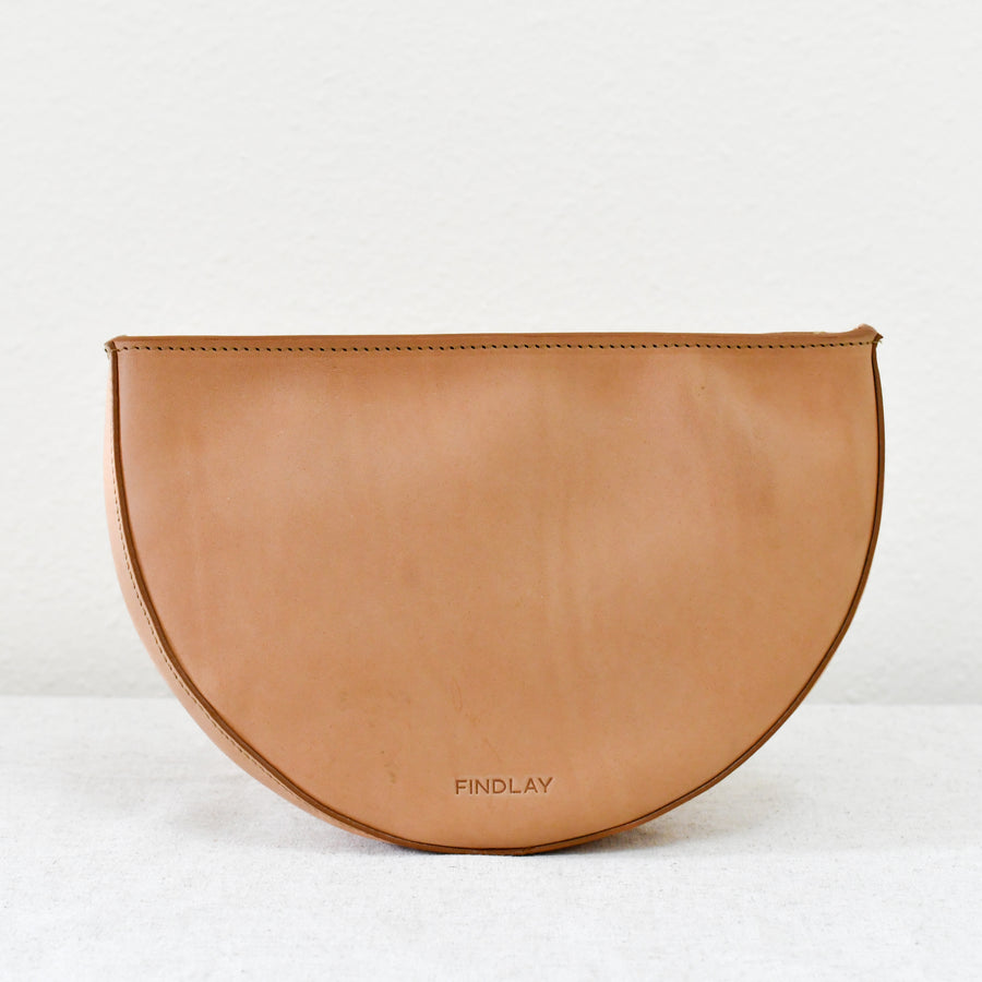 Half Moon Crossbody, Natural -"Devin"