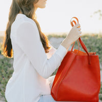 Simple Mag Tote, Cherry