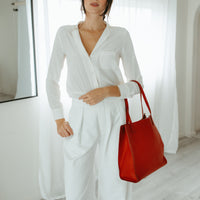 Simple Mag Tote, Cherry