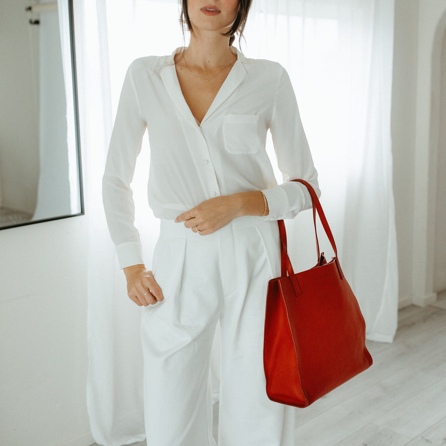 Simple Mag Tote, Cherry