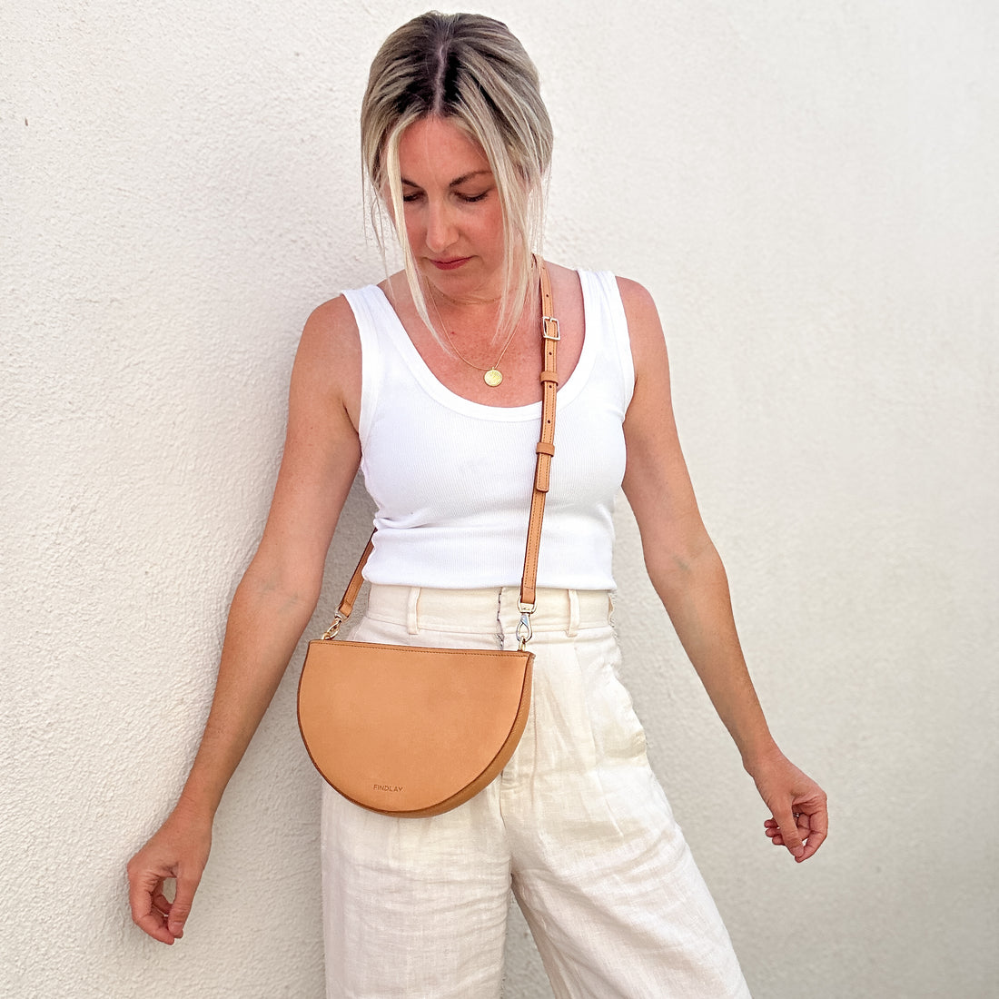 Half Moon Crossbody, Natural