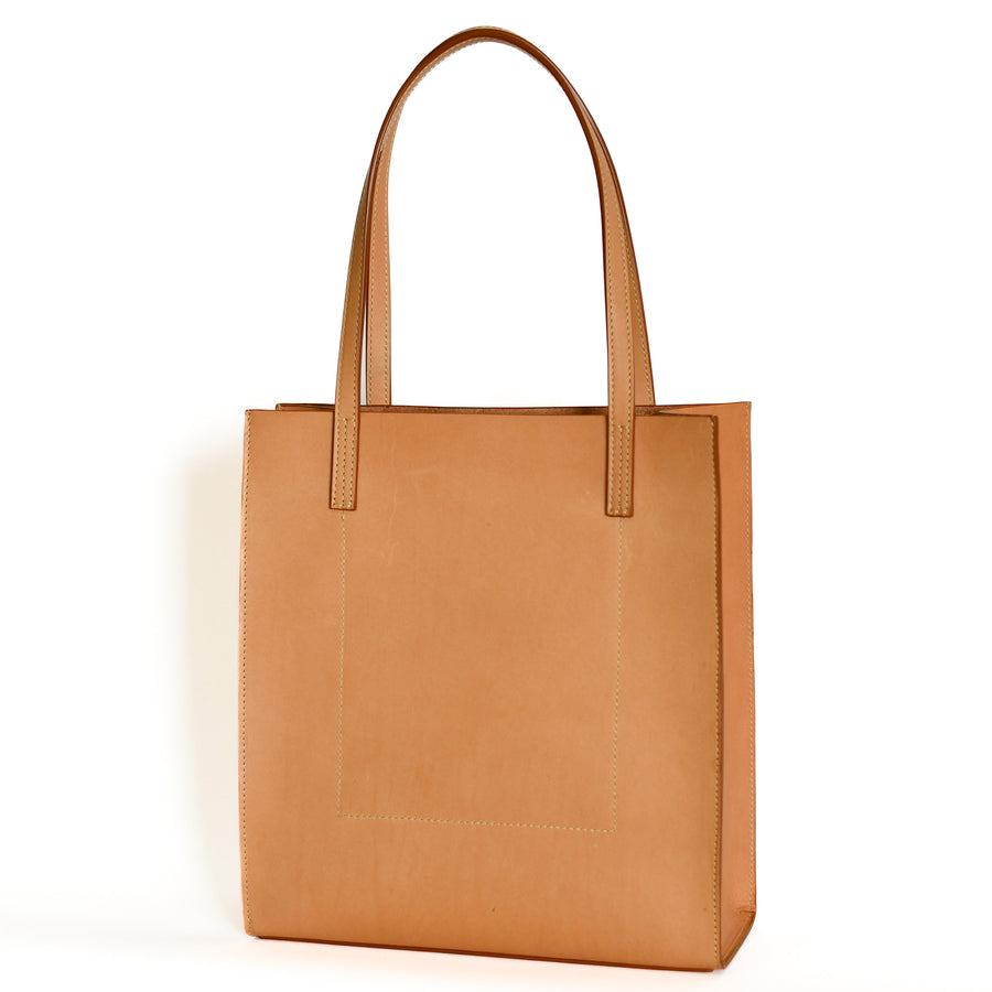 Simple Mag Tote Smooth, Natural Vachetta